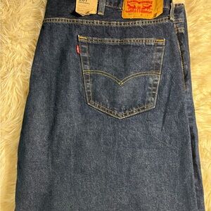 Levi’s Men’s 501 Button Fly Black 52X29 Straight Leg Sits At Waist.